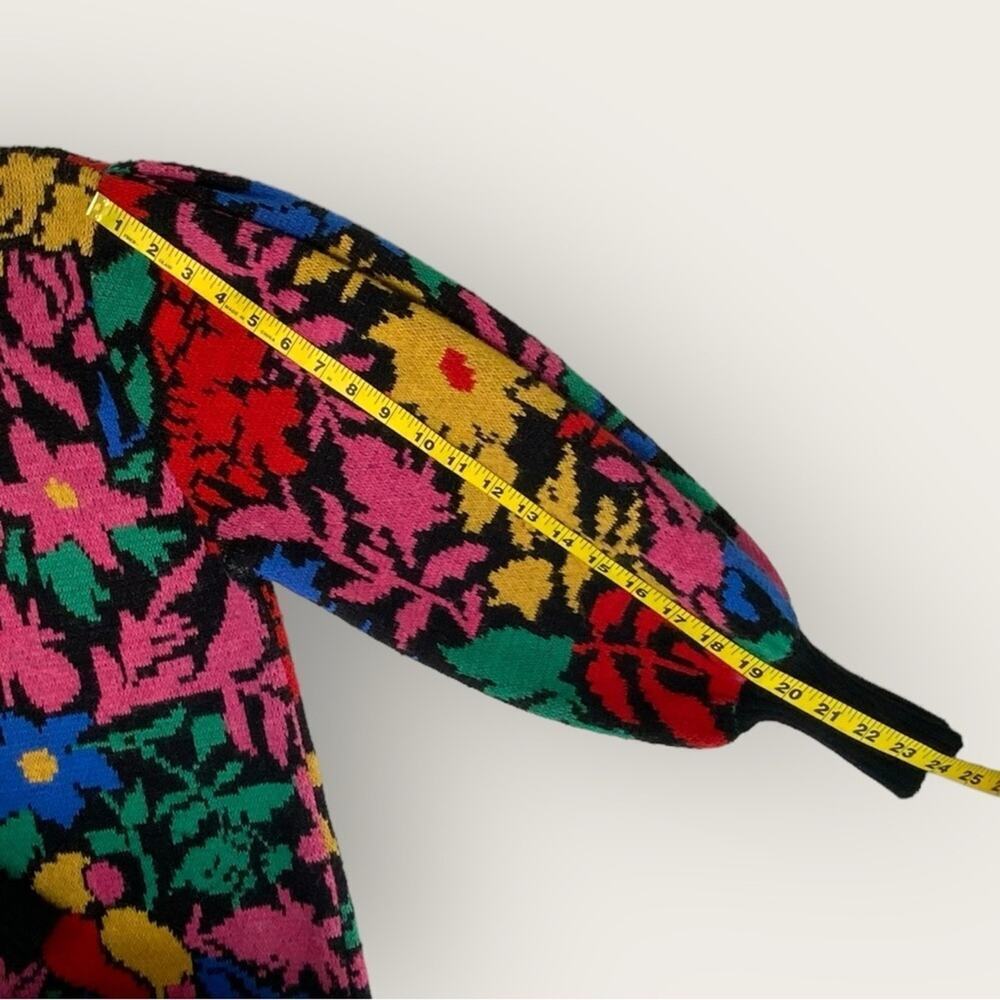 EUC | Farm Rio | Tropical Garden Long Sleeve Sweater Dress | Multi | Small - Picture 11 of 14